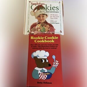 Family Fun Christmas Cookies and Rookie Cookie Cookbooks Set of 2